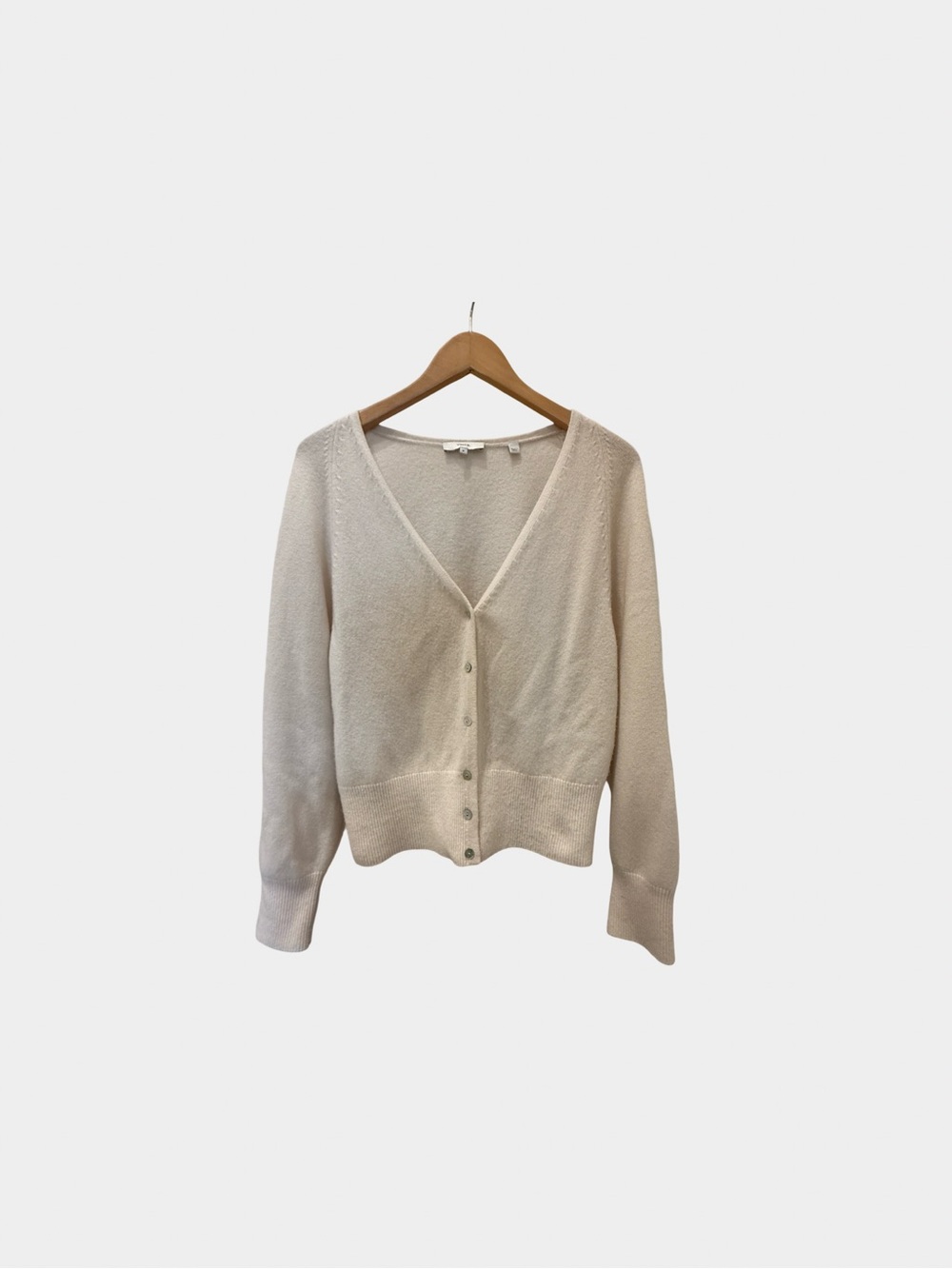 Vince Wool Cashmere Cardigan Sweater Cream Medium